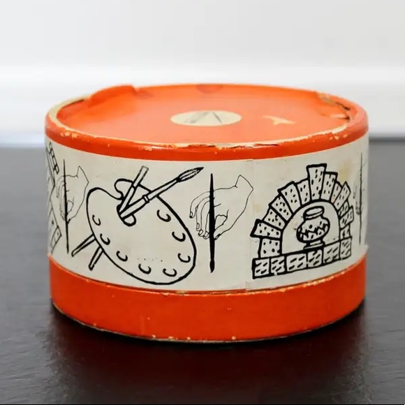 Authentic Fornasetti Mid-Century Coaster Set of 7 (Italy, 1960s) - Picture 5 of 9